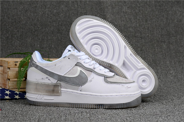 Women's Air Force 1 Low Top White Blue Shoes 029